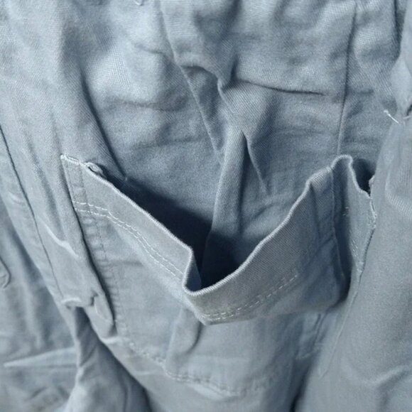 New! Democracy Stretch Twill Utility Belted Jumpsuit, Light Blue 2X NEW! - Picture 8 of 16